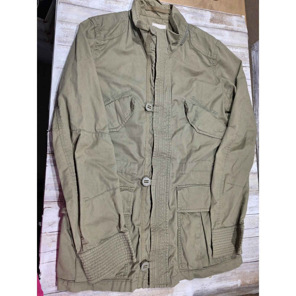 Diesel Project 78 Mens Medium Olive Green Cotton Military Field Utility Jacket